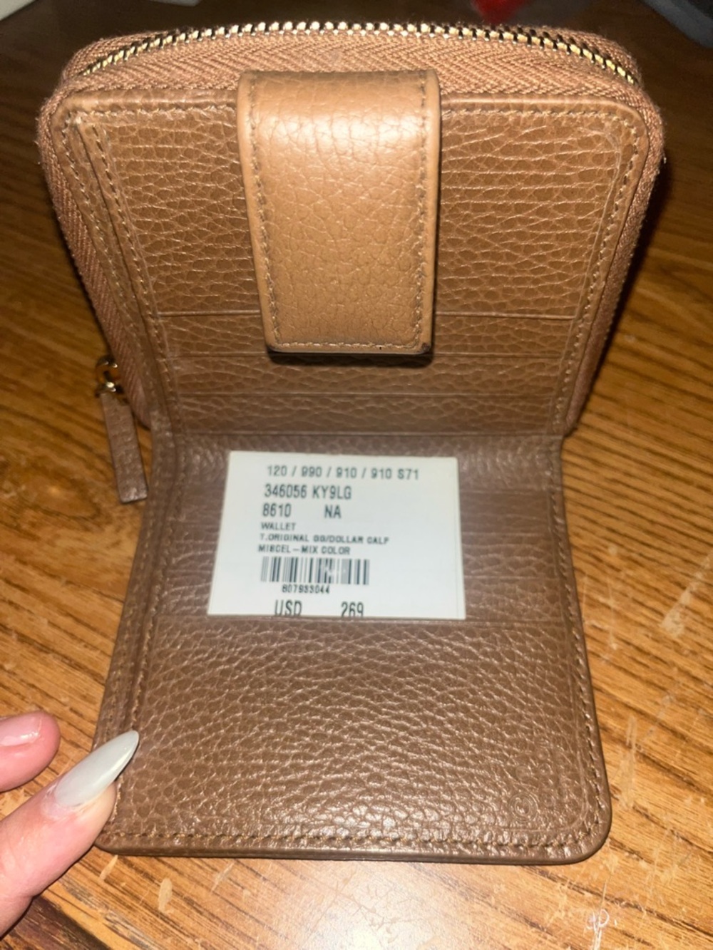 Vintage Gucci Original GG/Dollar Calf Mibcel - Mix Color Zip Wallet - Picture 3 of 6